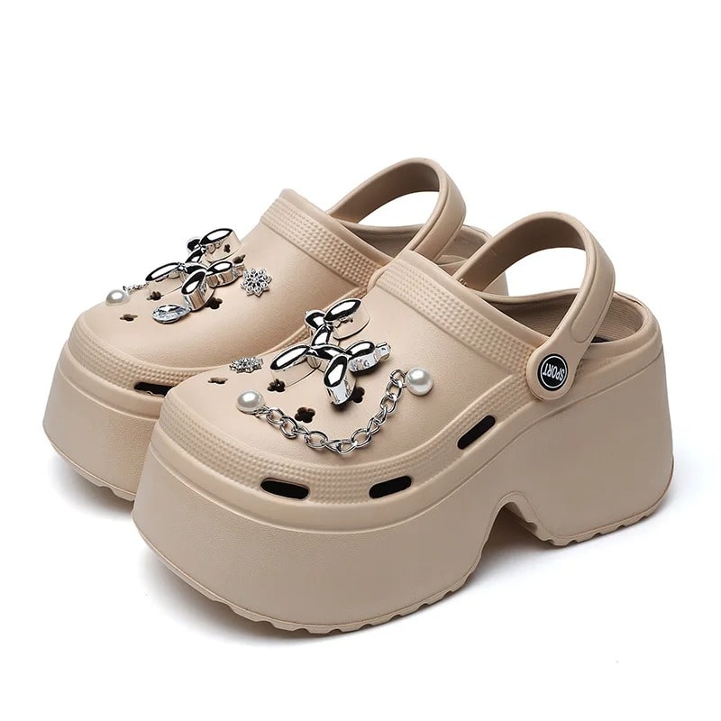 Comfortable Women's Chunky Platform Clogs - Anti-Slip EVA Animal Print Slides - VilyVital