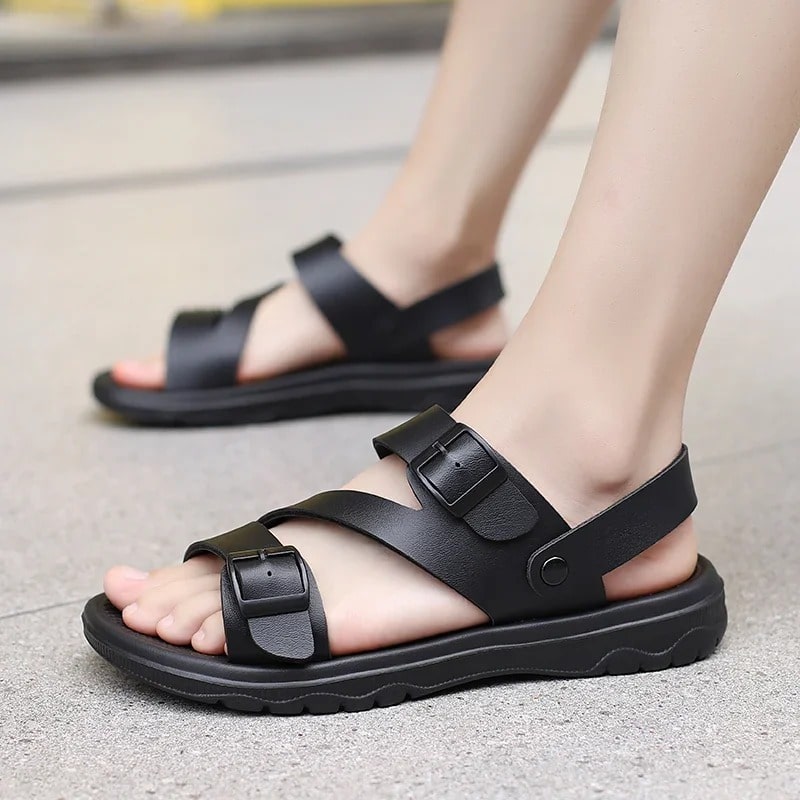 Men's Summer Sandals – Breathable Gladiator-Style Leather Sandals