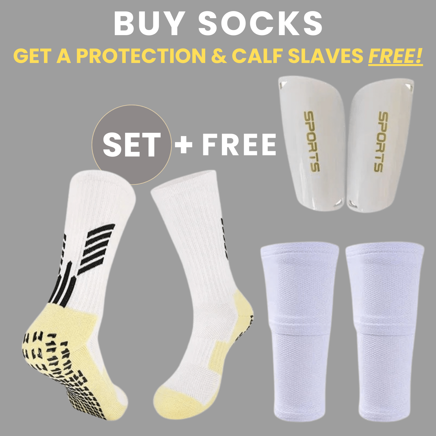 Professional Shin Guards Set with Pocketed Socks – Full Leg Protection for Football Players