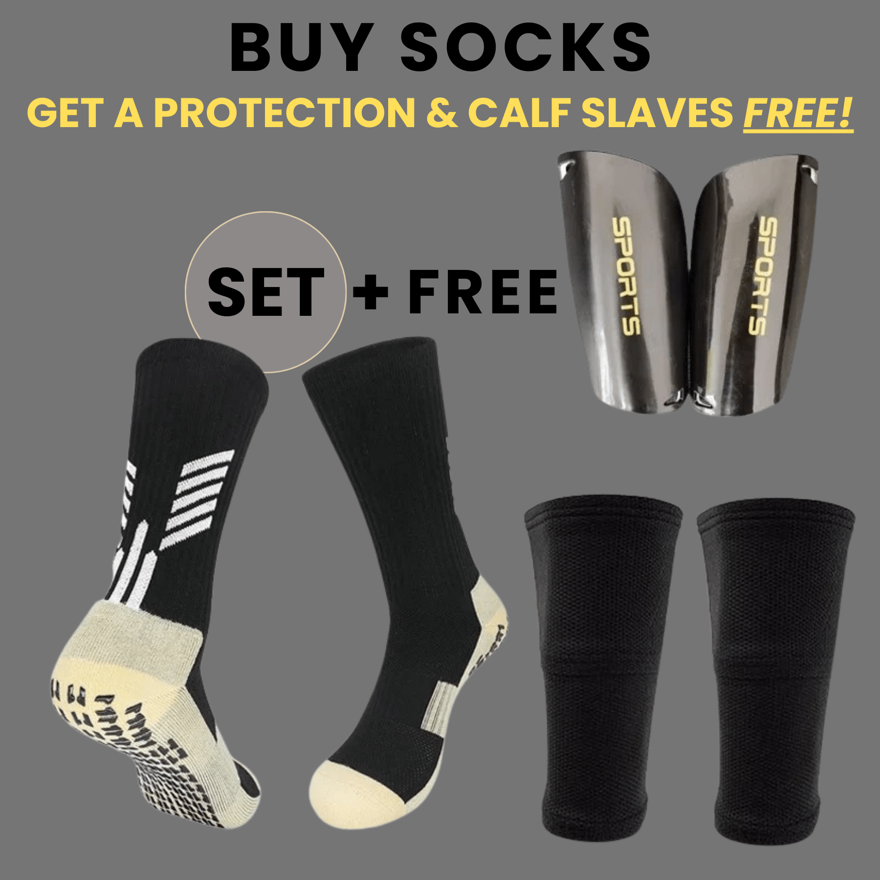 Professional Shin Guards Set with Pocketed Socks – Full Leg Protection for Football Players