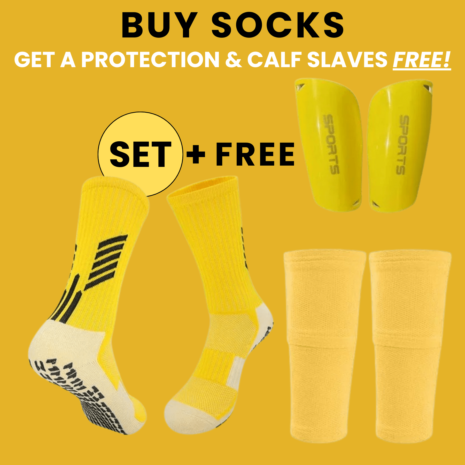Professional Shin Guards Set with Pocketed Socks – Full Leg Protection for Football Players