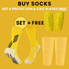 Professional Shin Guards Set with Pocketed Socks – Full Leg Protection for Football Players