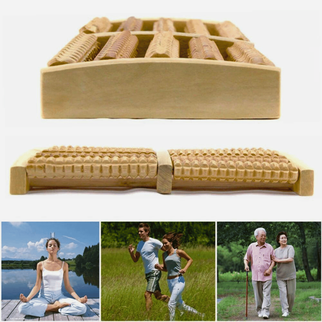 Wooden Foot Roller Massager - Natural Foot Care and Relaxation Tool