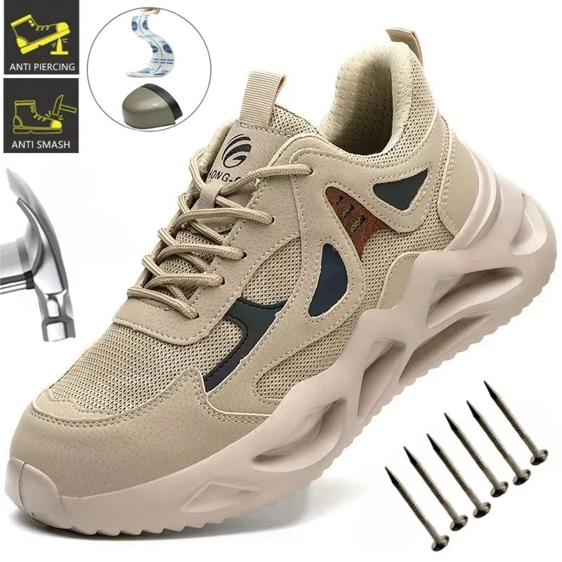 Men’s Lightweight Safety Trainers – Steel Toe Cap Work Shoes with Kevlar Midsole