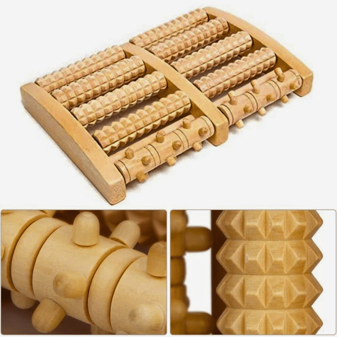 Wooden Foot Roller Massager - Natural Foot Care and Relaxation Tool