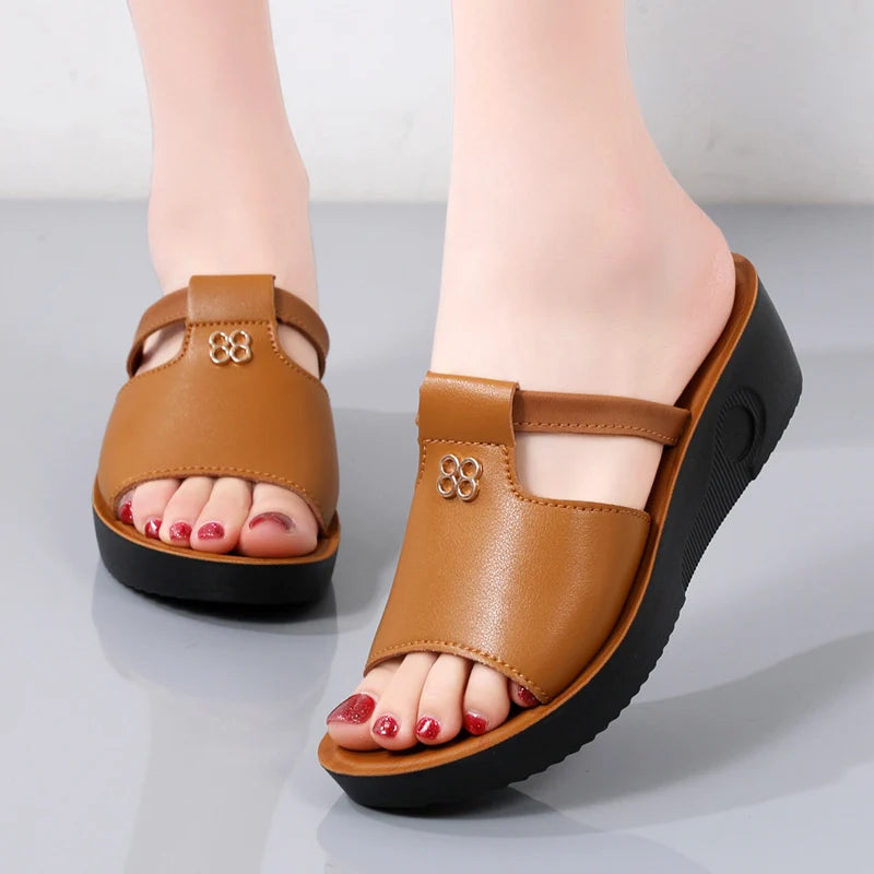 Orthopedic Open Toe Wedge Sandals for Women Casual Platform Shoes VilyVital