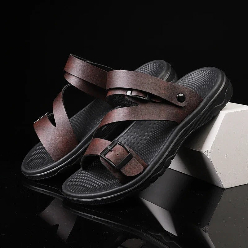 Men's Summer Sandals – Breathable Gladiator-Style Leather Sandals