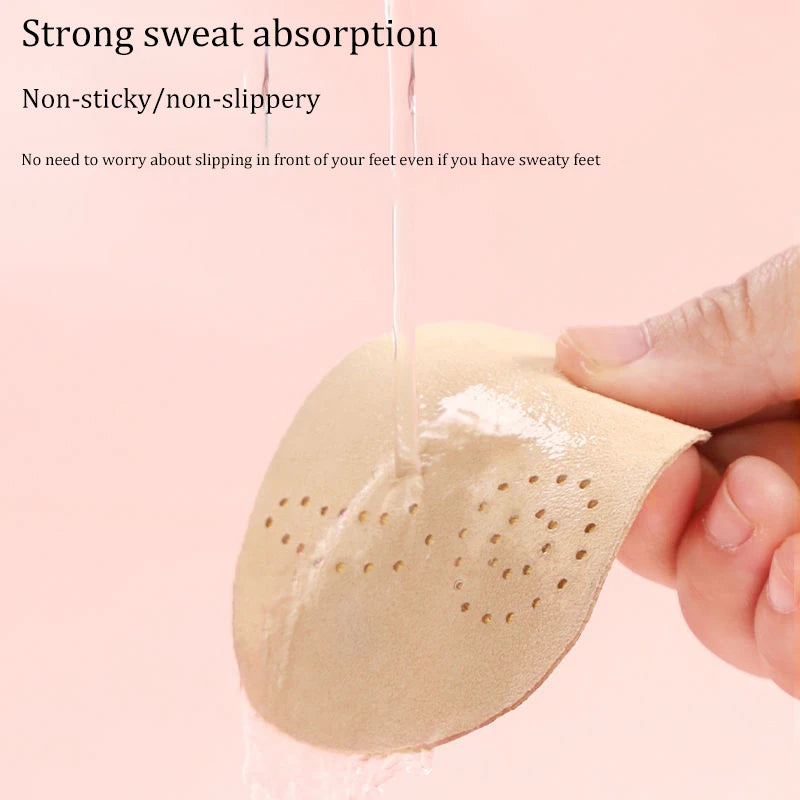 4pcs Genuine Leather Anti-Slip Forefoot Pads High Heels Pain Relief Shoe Cushion Inserts