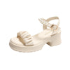 Women's Pearl Chain Buckle Platform Sandals - Summer Fashion Orthopaedic Shoes