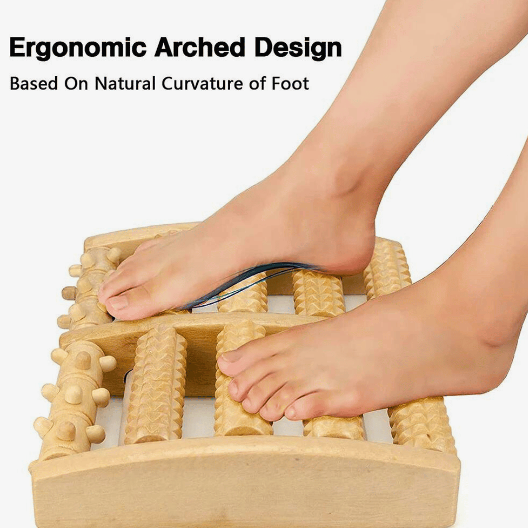 Wooden Foot Roller Massager - Natural Foot Care and Relaxation Tool
