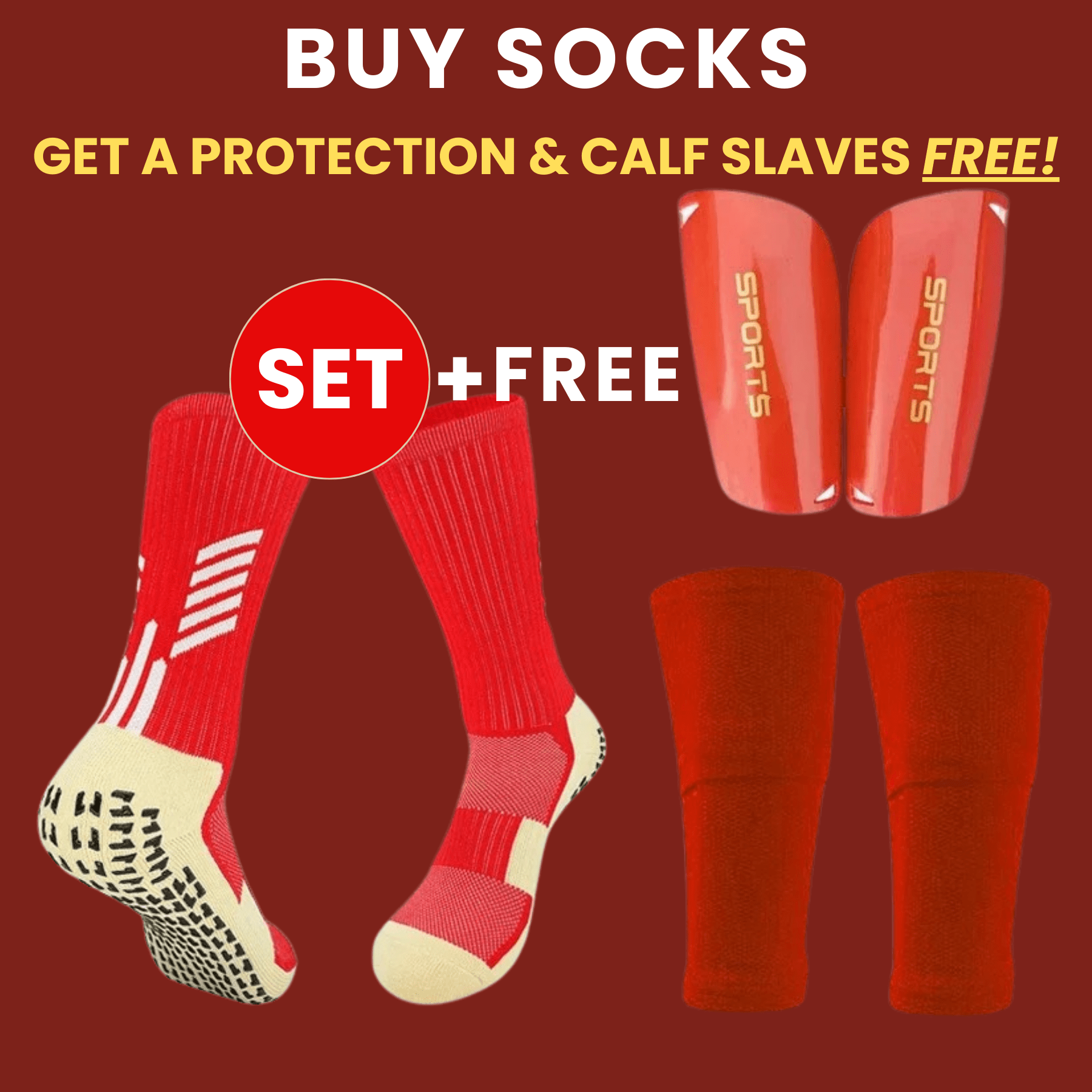 Professional Shin Guards Set with Pocketed Socks – Full Leg Protection for Football Players