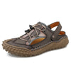 Men’s Breathable Leather Gladiator Sandals – Non-Slip Beach Slippers & Casual Flip Flops