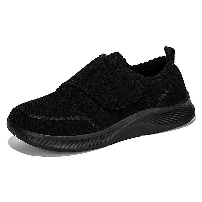 Wide Fit Walking Shoes: Anti-Slip, Plush Lined, Velcro Fastening Comfort - VilyVital