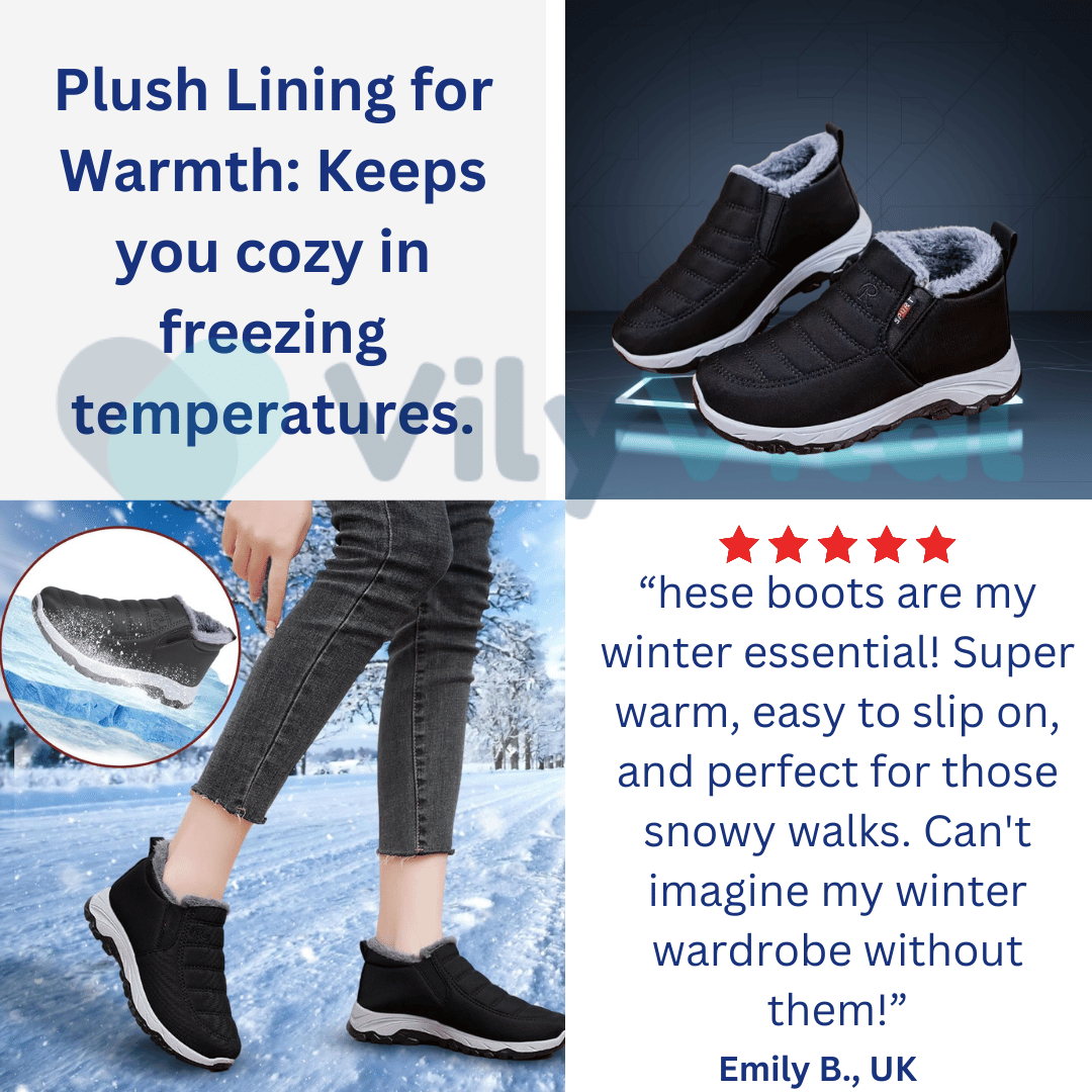 Orthopedic Women's Warm Ankle Booties for Bunion Relief Water-Resistant Winter
