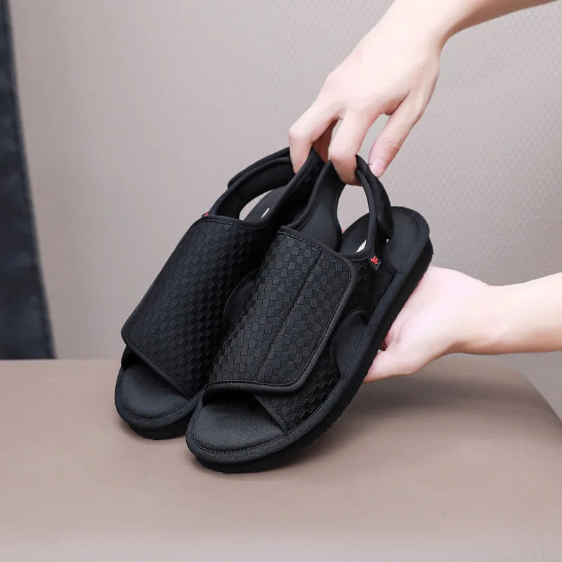 Adjustable Diabetic Shoes for Elderly - Unisex Breathable Walking Sandales