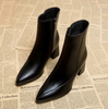 VilyVital™ Women’s Soft Leather Square Toe Ankle Boots - Comfortable High Heel Zipper Boots