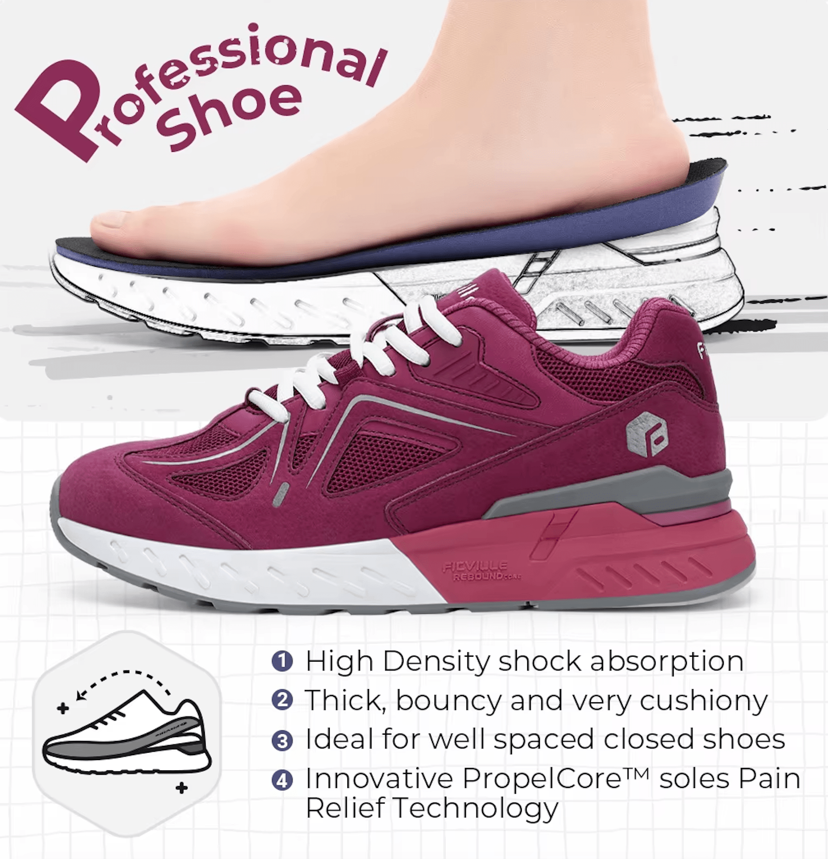 VilyVital™ Extra Wide Orthopedic Walking Shoes – Lightweight Comfort for Foot Pain Relief