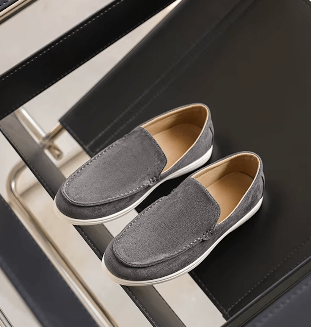 VilyVital™ | Men’s Suede Loafers – Slip-On Casual Shoes, British Style Driving Moccasins, Lightweight & Comfortable Walking Flats - VilyVital