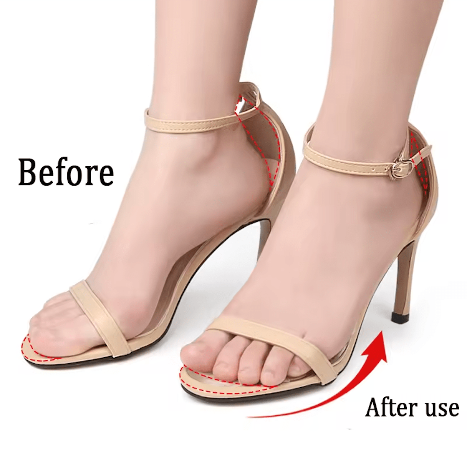 4pcs Genuine Leather Anti-Slip Forefoot Pads High Heels Pain Relief Shoe Cushion Inserts