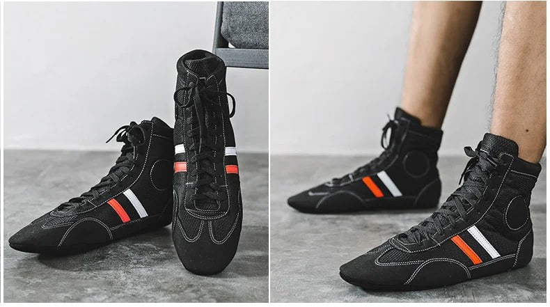 VilyVital™ Men’s Professional Boxing Shoes – Soft Bottom Wrestling Sneakers for Training & Competition