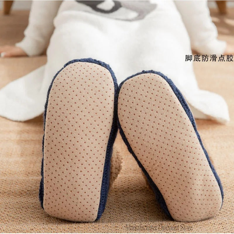 VilyVital™ Thermal Fluffy Non-Slip Home Winter Warm Slipper Socks – Women Short Cotton: