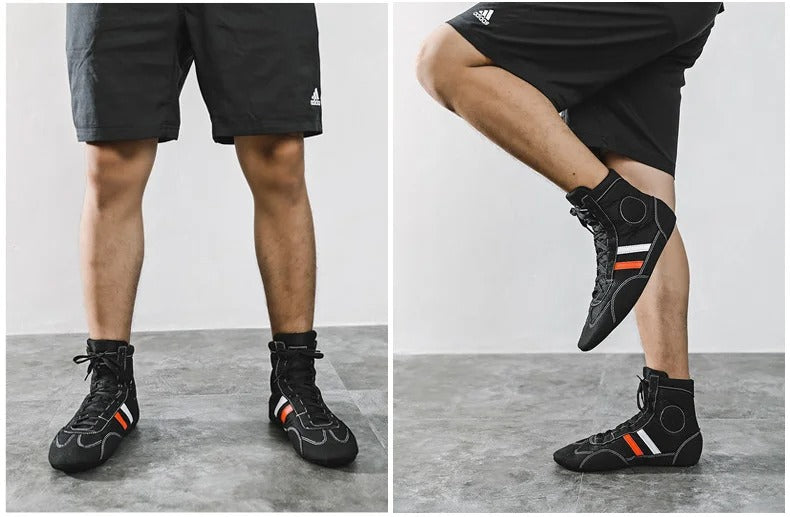VilyVital™ Men’s Professional Boxing Shoes – Soft Bottom Wrestling Sneakers for Training & Competition