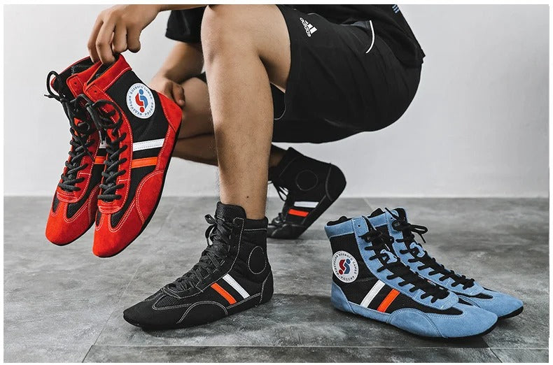 VilyVital™ Men’s Professional Boxing Shoes – Soft Bottom Wrestling Sneakers for Training & Competition
