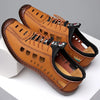 Summer Men’s Soft Leather Sandals – Breathable, Non-Slip & Lightweight Comfort