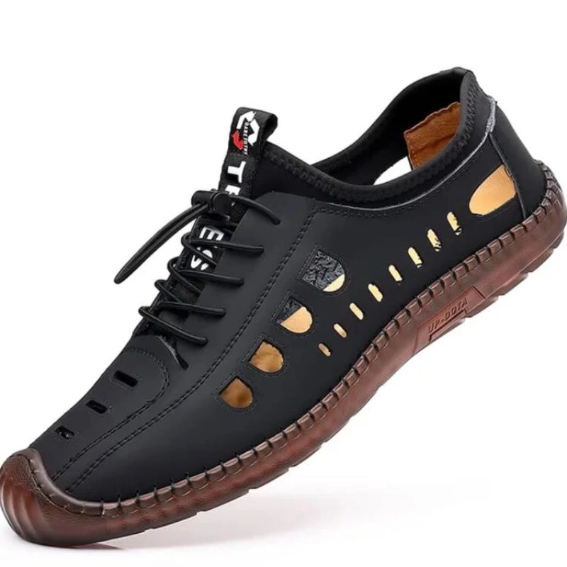 Summer Men’s Soft Leather Sandals – Breathable, Non-Slip & Lightweight Comfort
