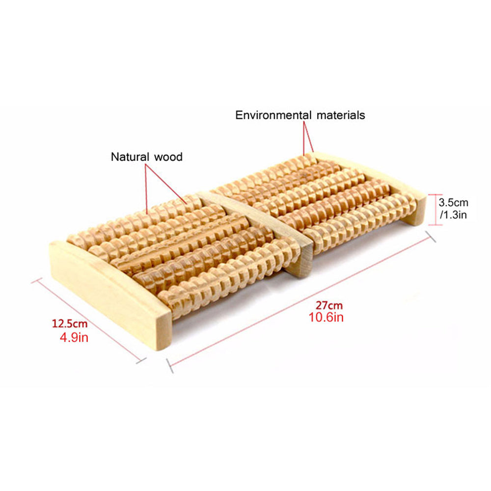 Wooden Foot Roller Massager - Natural Foot Care and Relaxation Tool