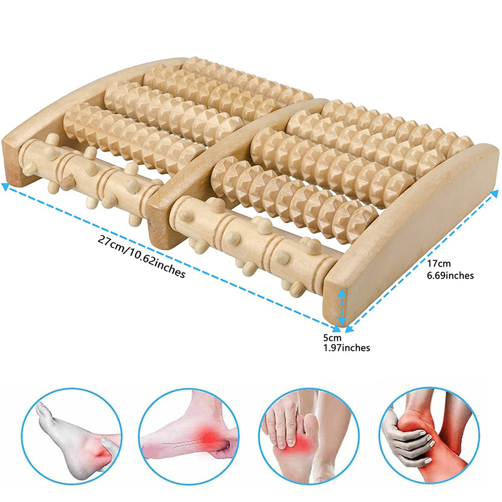 Wooden Foot Roller Massager - Natural Foot Care and Relaxation Tool