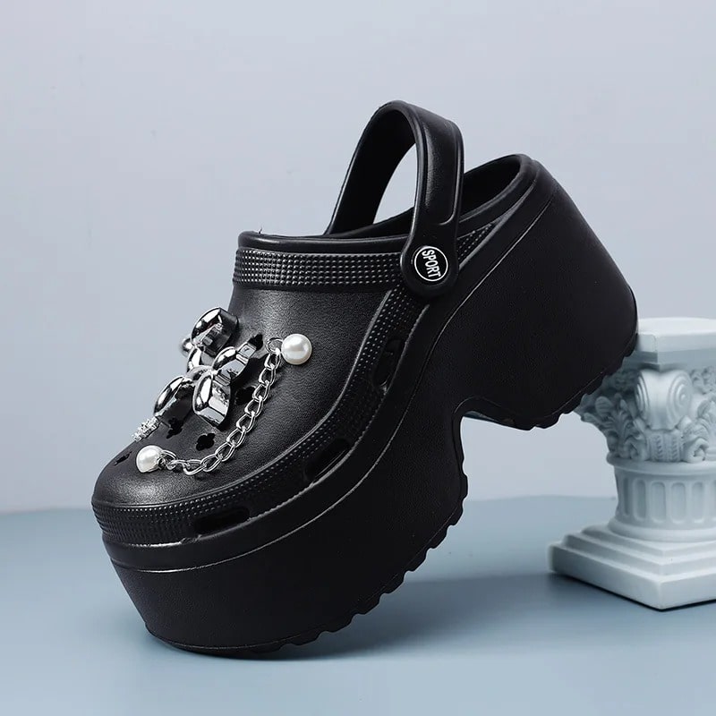 Comfortable Women's Chunky Platform Clogs - Anti-Slip EVA Animal Print Slides - VilyVital