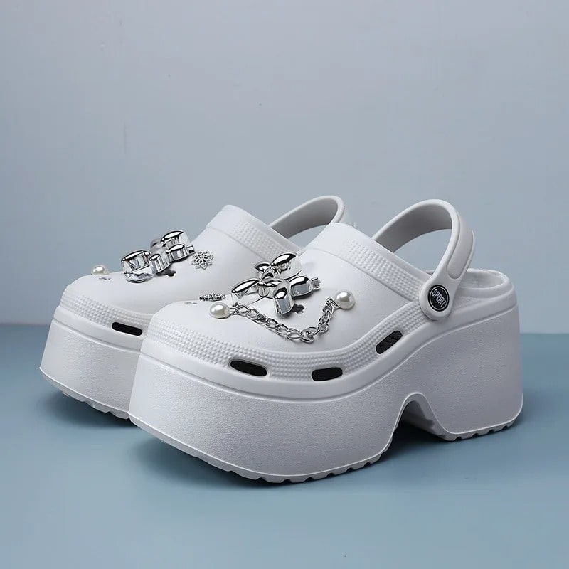 Comfortable Women's Chunky Platform Clogs - Anti-Slip EVA Animal Print Slides - VilyVital